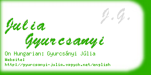 julia gyurcsanyi business card