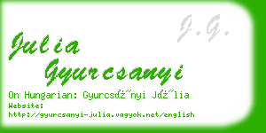 julia gyurcsanyi business card